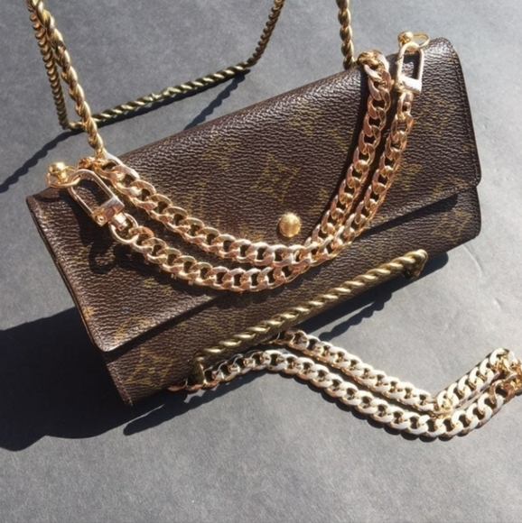 Louis vuitton monogram wallet on chain